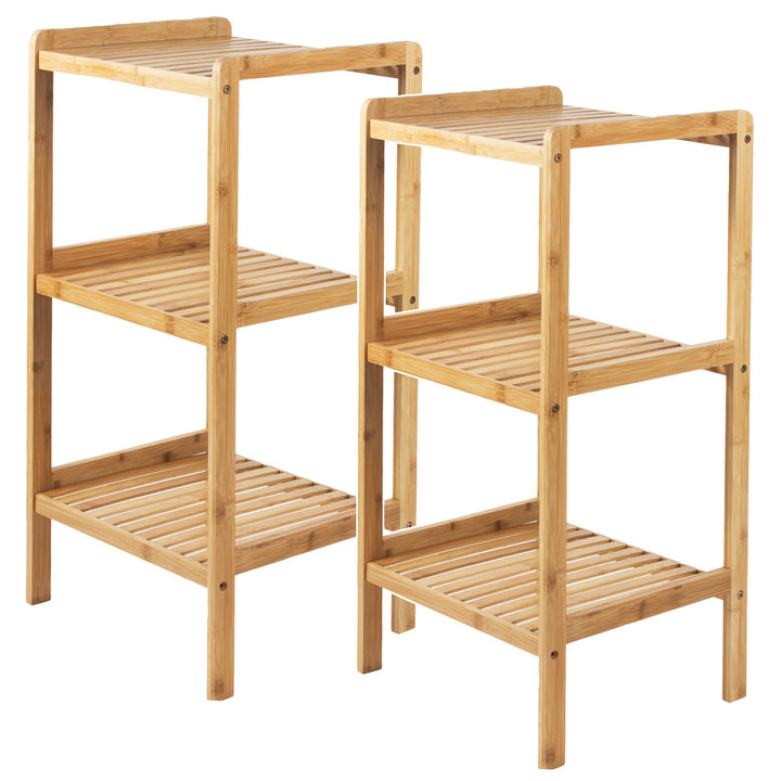 Mueble de baño de bambú GreenBlue, 370x330x780mm, 3 estantes, GB321, 2 piezas