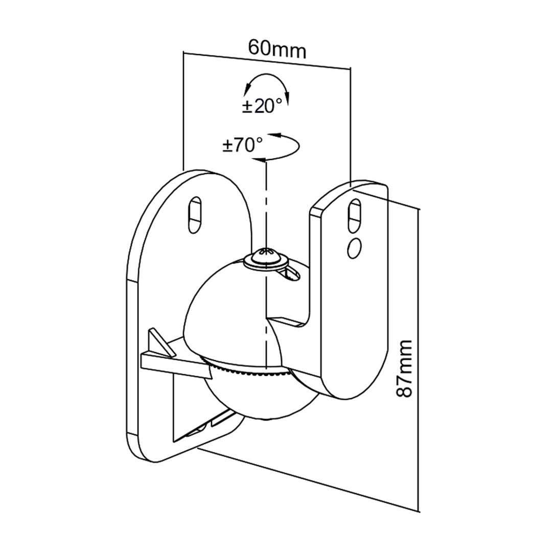 Suporte para altifalante Maclean, para colunas, 3,5 kg, MC-526, 4 peças