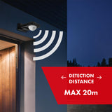 Detetor de movimento PIR Maclean, infravermelhos, IP65, máx. 2000 W, preto, MCE243 B, 2 unid.