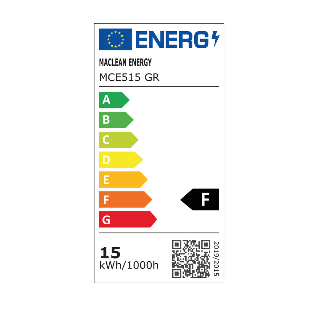 Luz LED com sensor de movimento Maclean, sensor de movimento PIR, cinzento, 15 W, IP65, 1600 lm, branco neutro (4000 K) MCE515 GR, pacote de 2