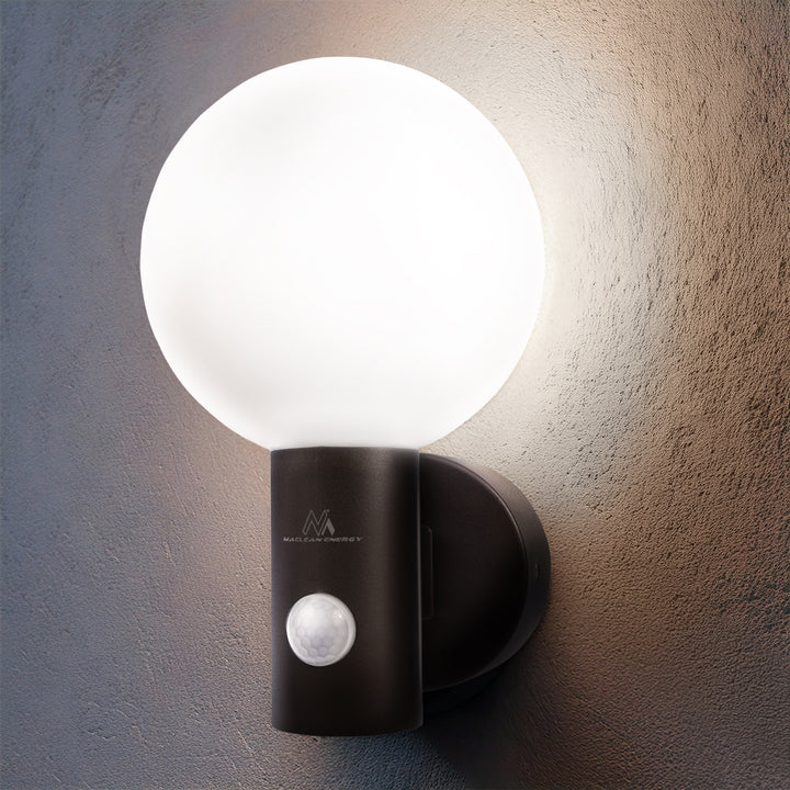 Luz LED com sensor de movimento Maclean, sensor de movimento PIR, preta, 15 W, IP65, 1600 lm, branco neutro (4000 K) MCE515 B, pacote de 2