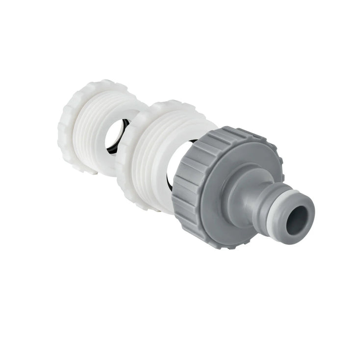 Set de jardín Vartco, manguera de 1/2'' 20m, acople rápido stop and go, conexión de grifo, aspersor, soporte de pared, Home Set