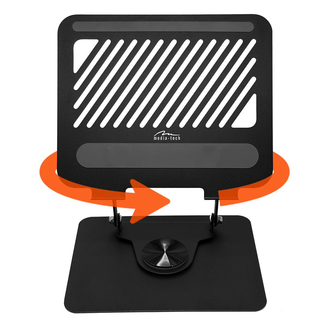 Suporte giratório ergonómico ajustável para portátil Media-Tech MT2662 para portáteis de 10 a 17 polegadas