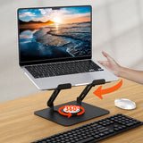 Suporte giratório ergonómico ajustável para portátil Media-Tech MT2662 para portáteis de 10 a 17 polegadas