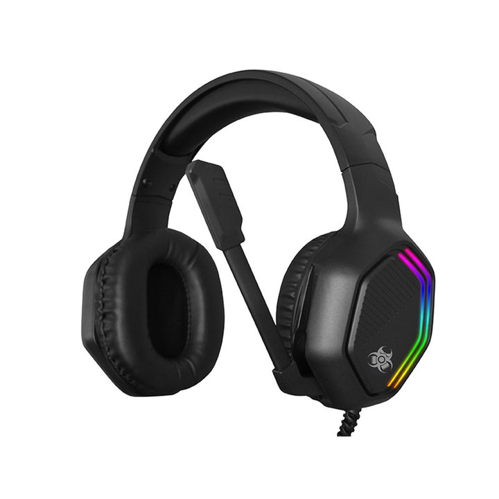 Tracer Auriculares para juegos, retroiluminación RGB, micrófono plegable, Gamezone GZ X3