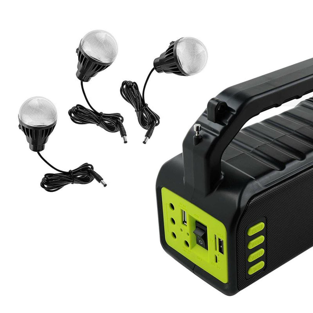 Verna linterna solar multifuncional, 6en1, powerbank, panel solar, lámpara, luces LED, altavoz+radio, Tur000008
