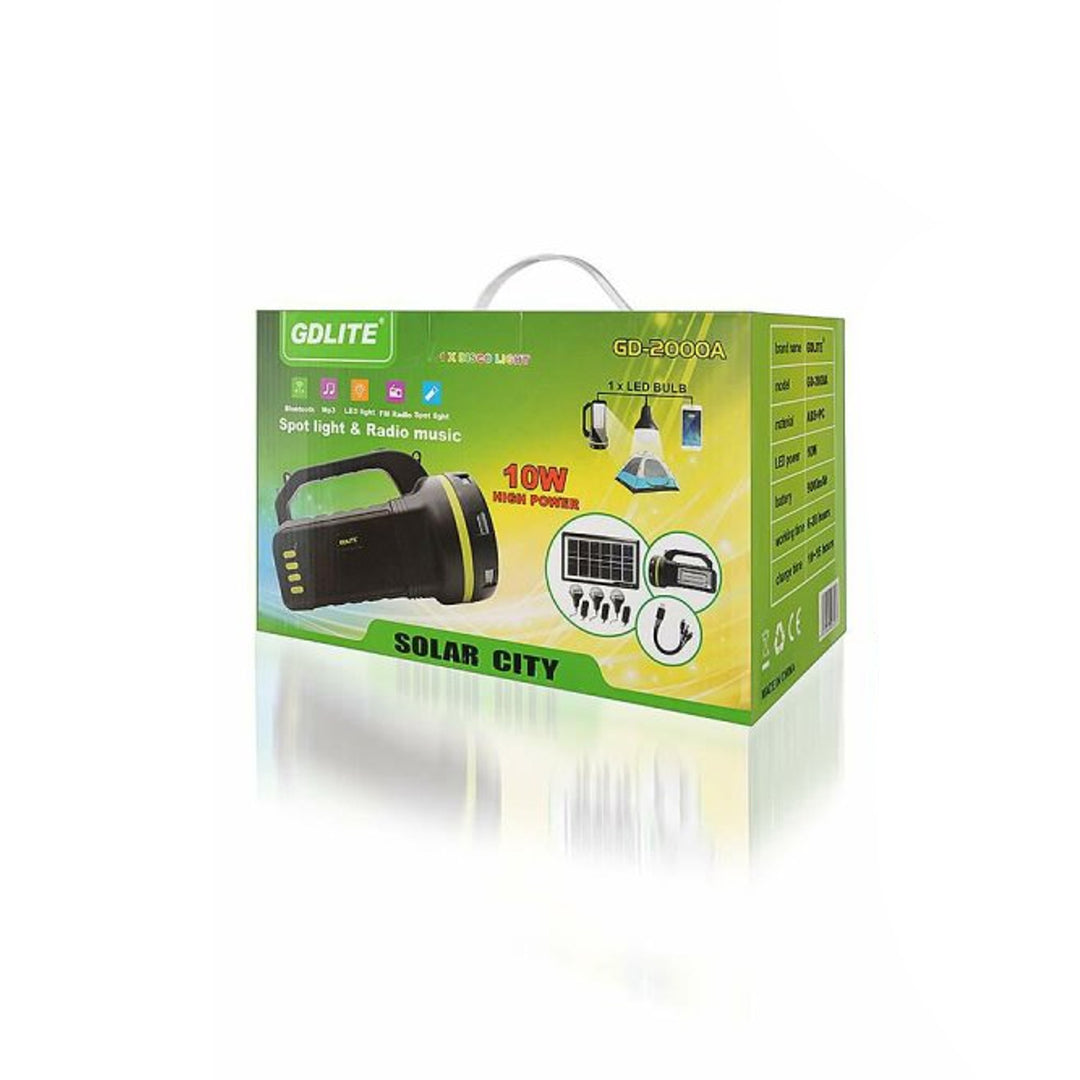 Verna linterna solar multifuncional, 6en1, powerbank, panel solar, lámpara, luces LED, altavoz+radio, Tur000008