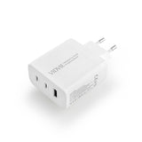Cargador de red VIDVIE, 3A, 65W, 2x USB-C, 1x USB, cable USB-C/USB-C, PLE262