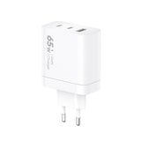 Cargador de red VIDVIE, 3A, 65W, 2x USB-C, 1x USB, cable USB-C/USB-C, PLE262