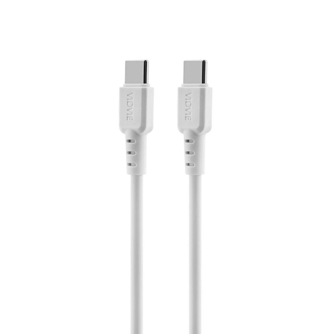 Cargador de red VIDVIE, 3A, 65W, 2x USB-C, 1x USB, cable USB-C/USB-C, PLE262