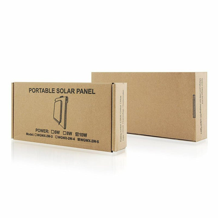 Panel solar, cargador, 10W, 1 puerto USB, negro y naranja, A02