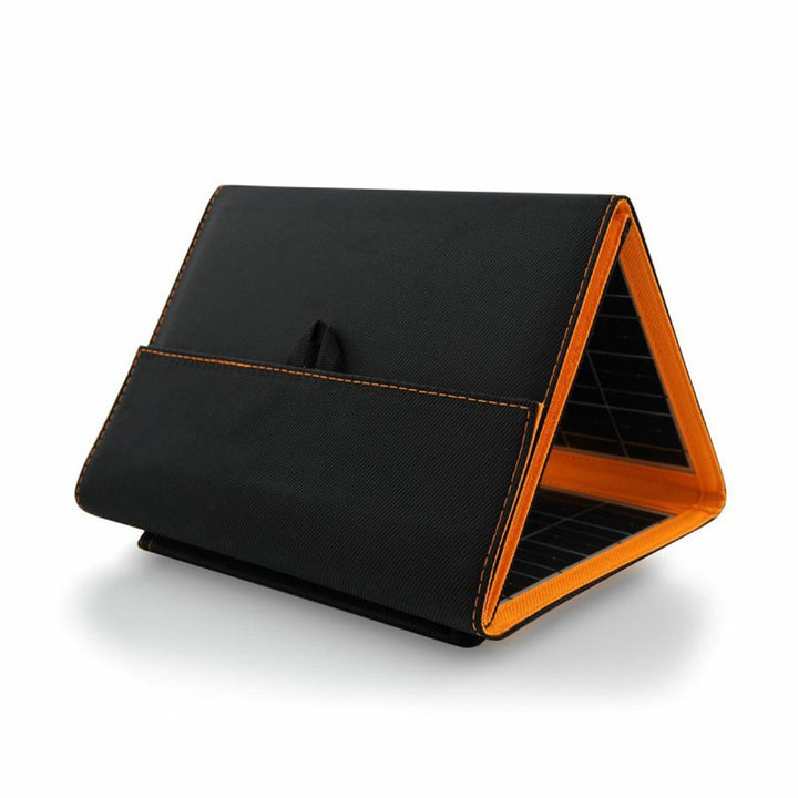 Panel solar, cargador, 20W, 2 puertos USB, negro y naranja, A05