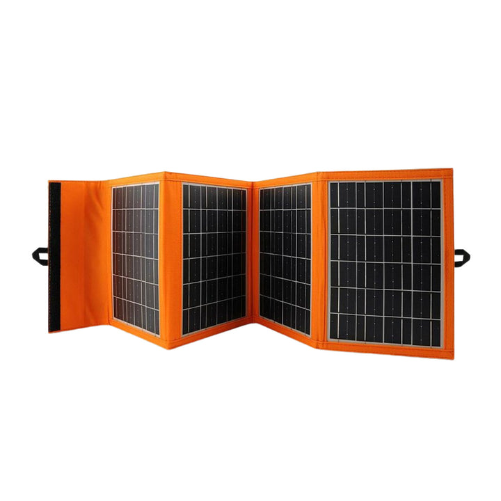 Panel solar, cargador, 20W, 2 puertos USB, negro y naranja, A05