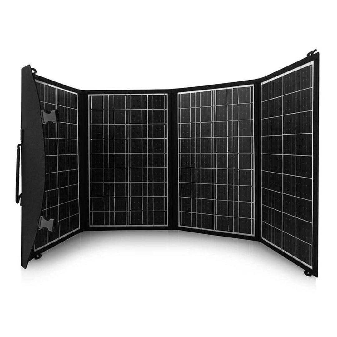 Panel solar, cargador, 60W, 2 puertos USB, negro y naranja, A06