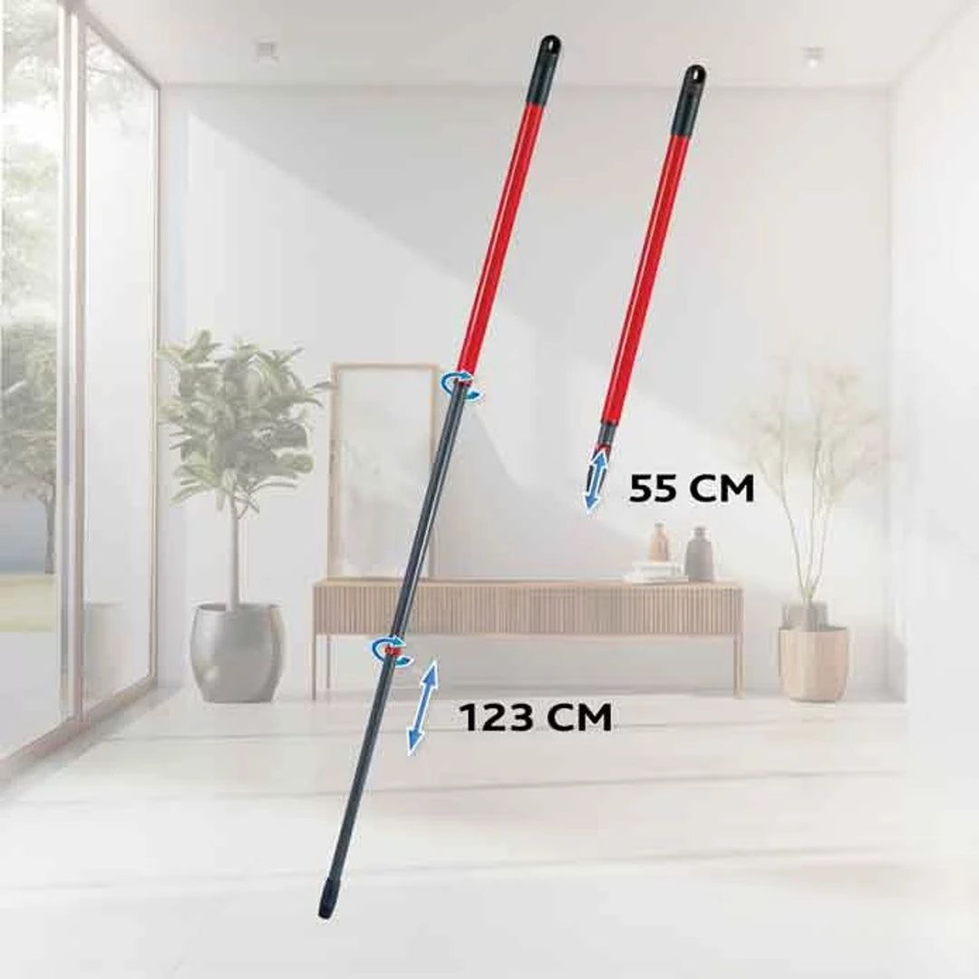 Vileda Mopa rotativa, dos cámaras, sistema de centrifugado, barra abatible, fácil limpieza de esquinas, turbo H2prO