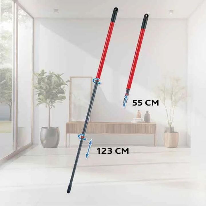 Vileda Mopa rotativa, dos cámaras, sistema de centrifugado, barra abatible, fácil limpieza de esquinas, turbo H2prO