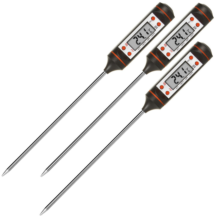 Termómetro/sonda para alimentos, VerdeAzul, longitud de la sonda 15 cm, rango de temp. -50°C a +300°C., precisión 0,1°C, GB178, 3 uds.