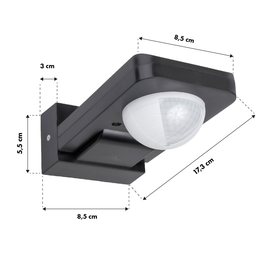 Detector de movimiento Maclean PIR, infrarrojos, IP65, max 2000W, MCE243 GR, 2 piezas
