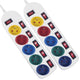 Regleta Maclean, cable alargador de 5 tomas, con interruptores, 250VAC/10A, 1,5m, MCE204 M/W, 2 unidades