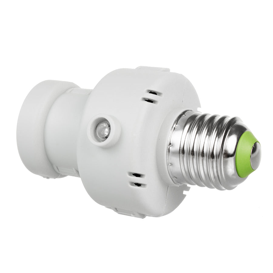 Portabombillas Maclean, E27, máx. 100W, con sensor crepuscular, temporizador, blanco, MCE21W, 2 piezas