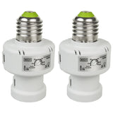 Portabombillas Maclean, E27, máx. 100W, con sensor crepuscular, temporizador, blanco, MCE21W, 2 piezas