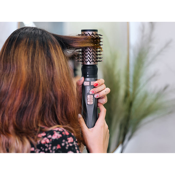 LAFE rizador/secador giratorio, 2 velocidades, 3 niveles de calor, ionización, 1200W, Sleek and Shine Style