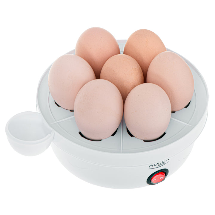 Cocedor de huevos automático Adler, para 7 huevos, potencia 450W, blanco, AD 4459