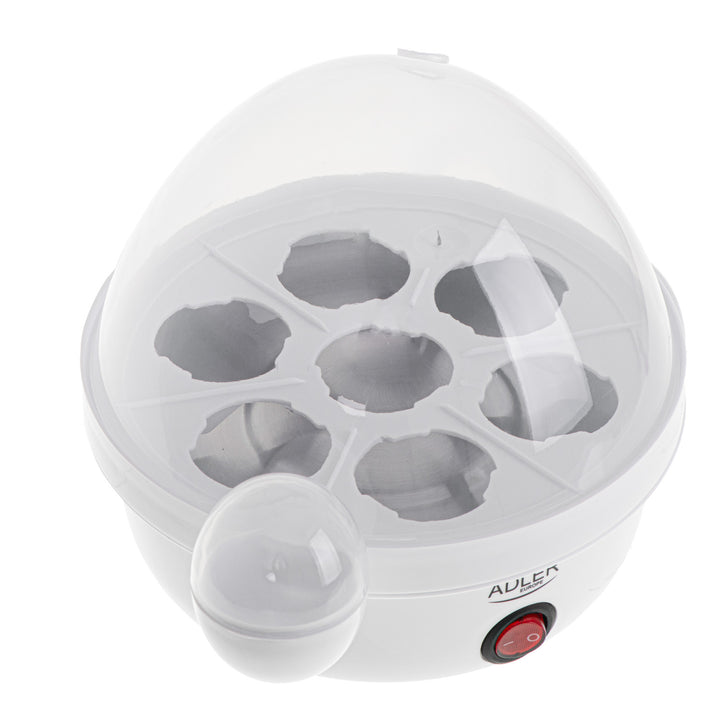 Cocedor de huevos automático Adler, para 7 huevos, potencia 450W, blanco, AD 4459