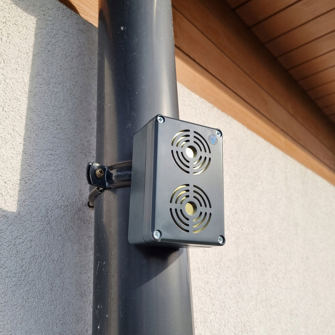 Ahuyentador de roedores Viano para martas ratas ratones, a pilas, IP65, alcance hasta 200 m, OB-02