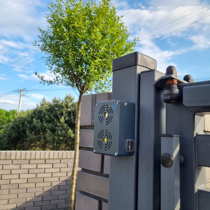 Ahuyentador de roedores Viano para martas ratas ratones, a pilas, IP65, alcance hasta 200 m, OB-02