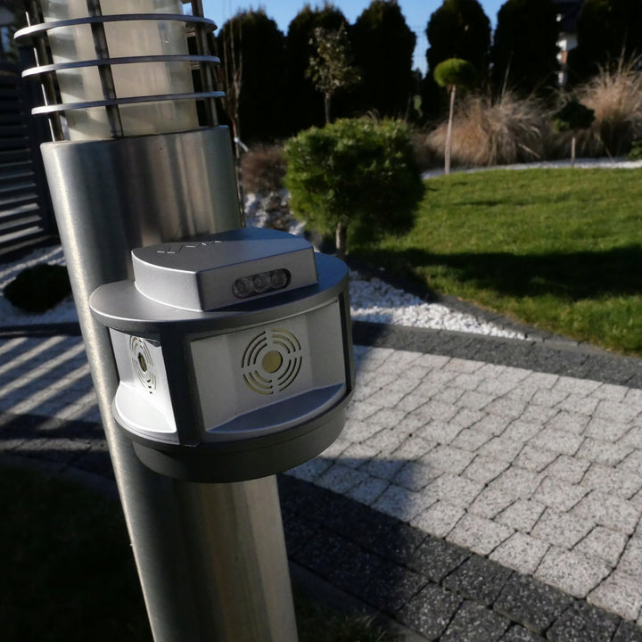 Ahuyentador de roedores inalámbrico martas ratones Viano, IP44, batería recargable Li-ion 4Ah, modo LED, Trio