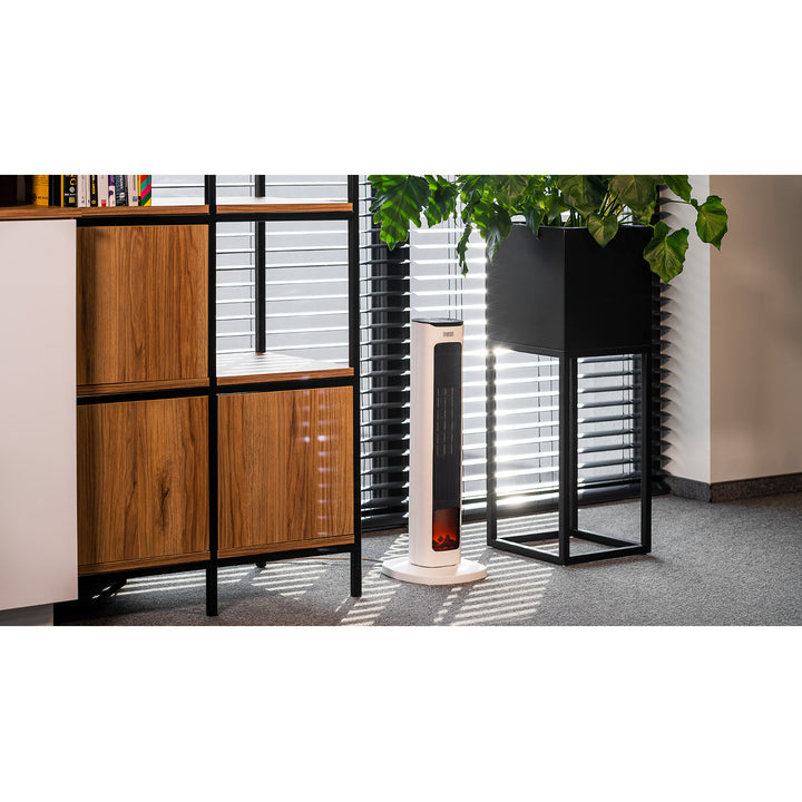 Termoventilador de columna Teesa, con función de imitación de chimenea, tres modos de funcionamiento, dos niveles de calefacción, mando a distancia, TSA8052