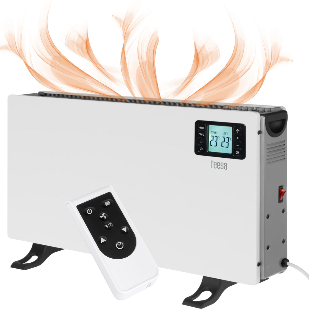 Convector Teesa, función temporizador, control de temperatura, modo antihielo, mando a distancia, TSA8054