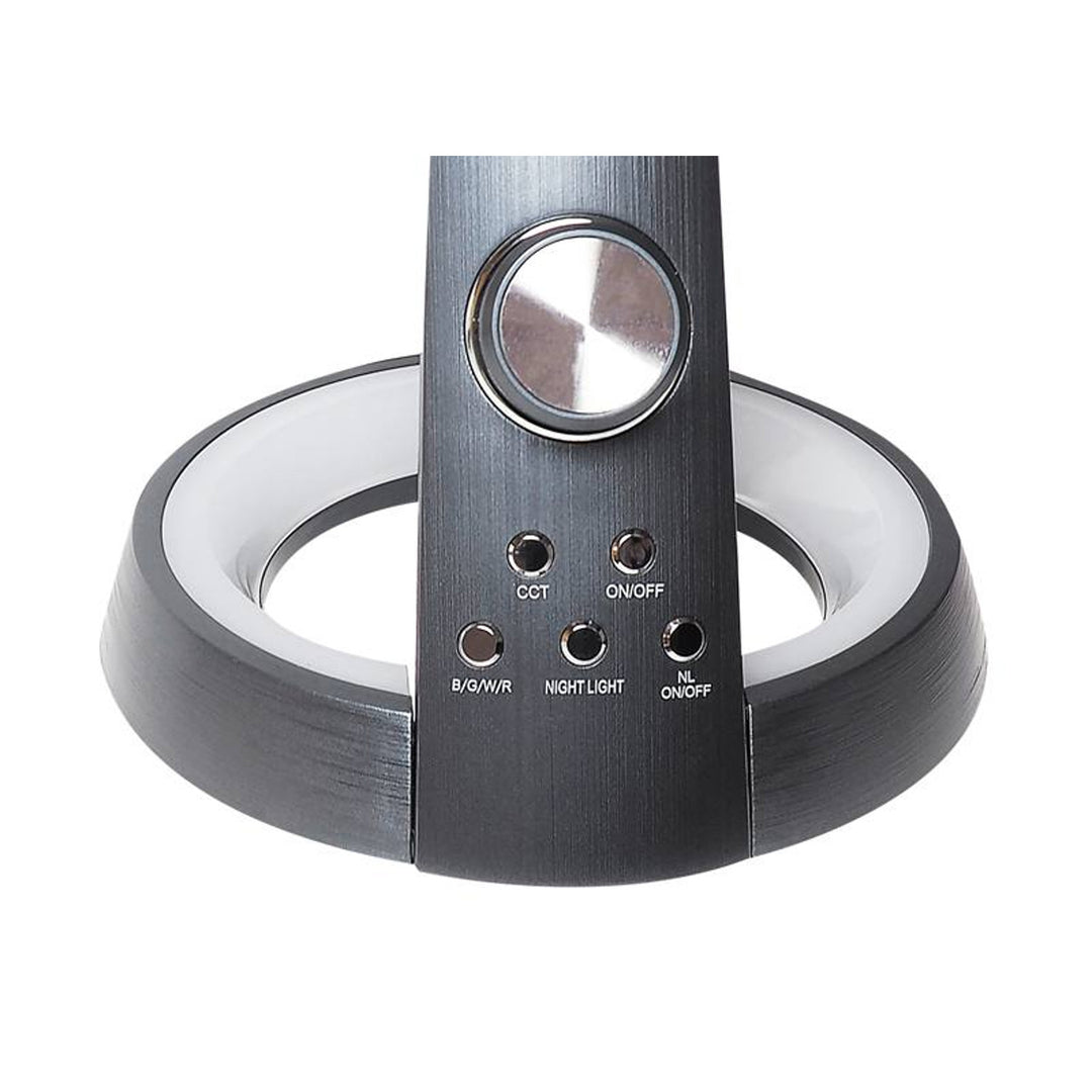 Lámpara de oficina Svensson, 450 Lumen, 8W de potencia, tres temperaturas de luz, función de carga de dispositivos móviles, base RGB, LXBL1063
