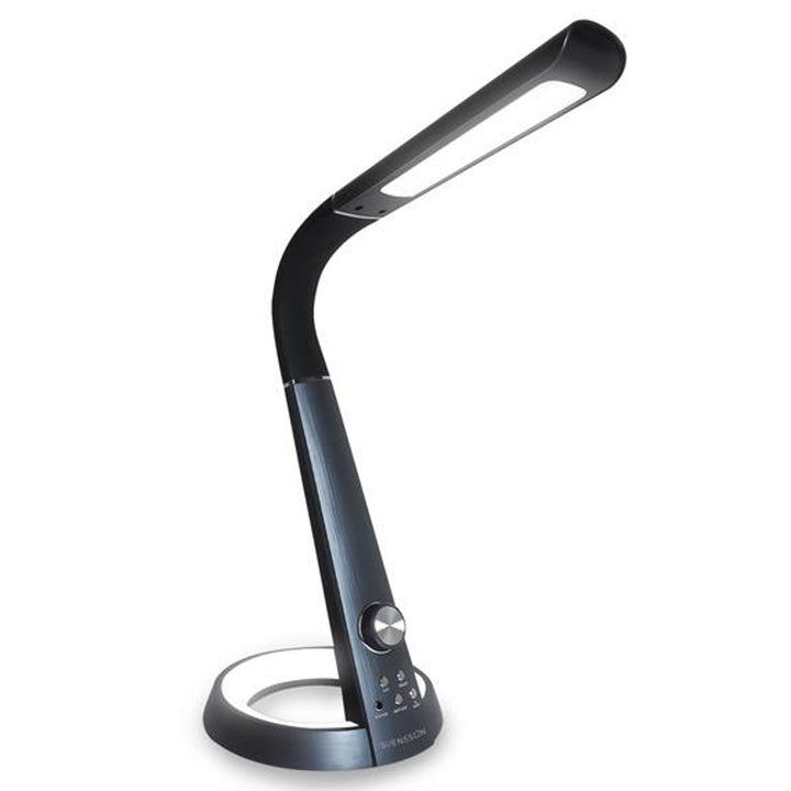 Lámpara de oficina Svensson, 450 Lumen, 8W de potencia, tres temperaturas de luz, función de carga de dispositivos móviles, base RGB, LXBL1063