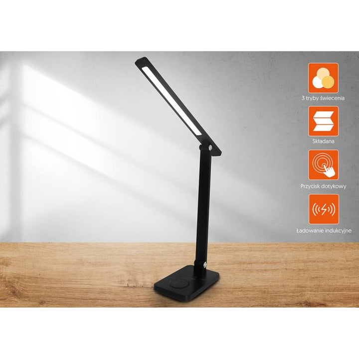 Lámpara de oficina LTC, LED 10W, tres temperaturas de luz, carga inductiva, panel táctil, LXL0099C