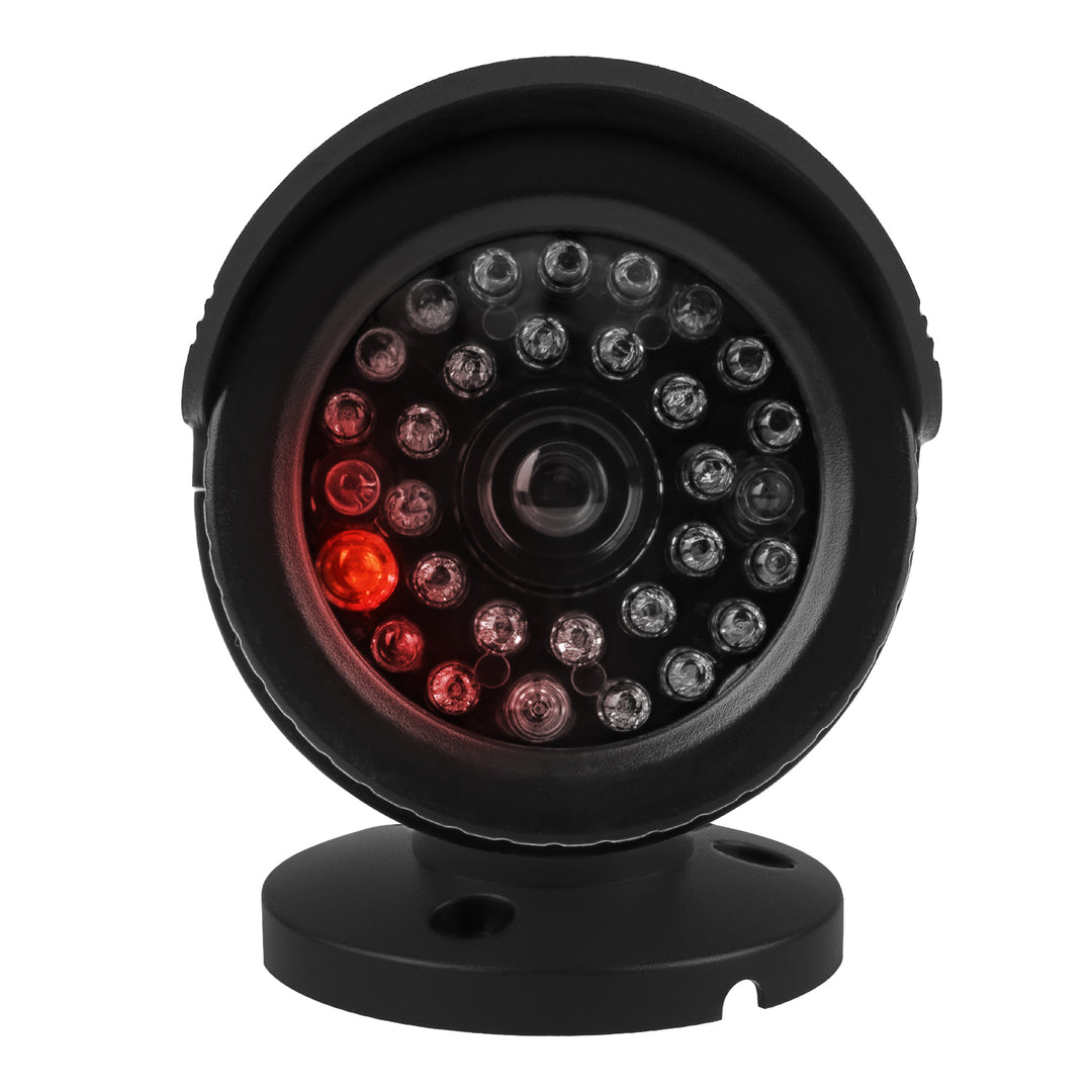 Juego de dos cámaras tubulares falsas, diodos IR LED, negras, alimentación 2xAA (no incluidas), ABS, IR1800 BT