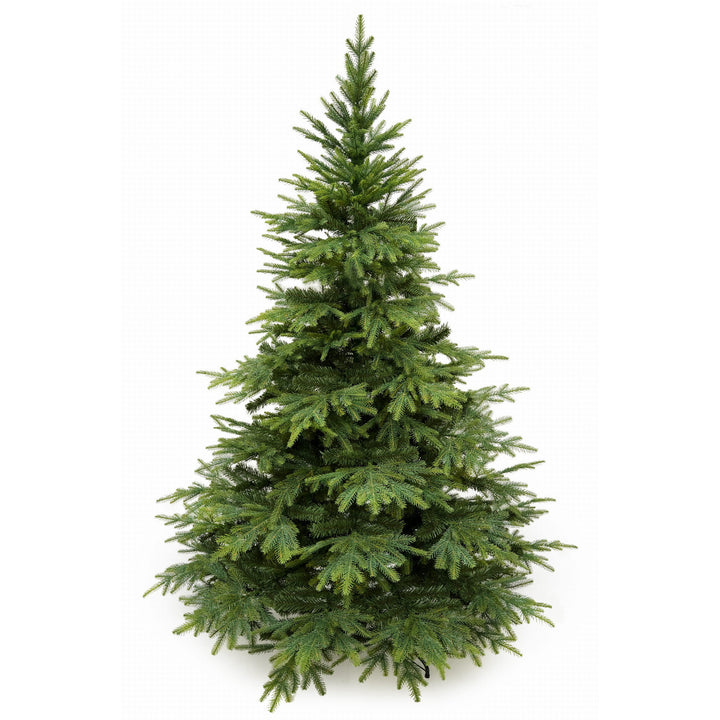 Árbol de Navidad artificial, abeto del Cáucaso natural, PVC + PE, altura 220 cm