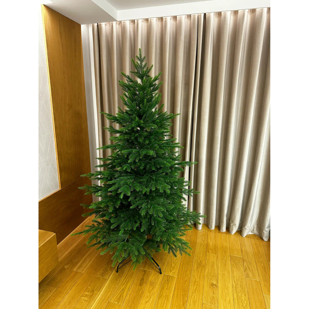 Árbol de Navidad artificial, abeto del Cáucaso natural, PVC + PE, altura 190 cm