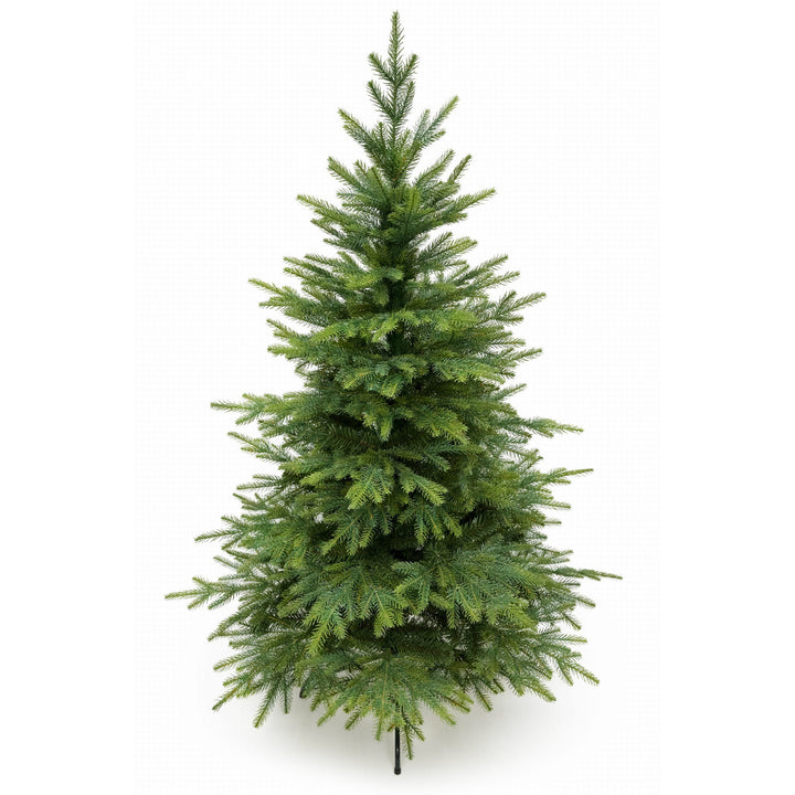 Árbol de Navidad artificial, abeto del Cáucaso natural, PVC + PE, altura 160 cm