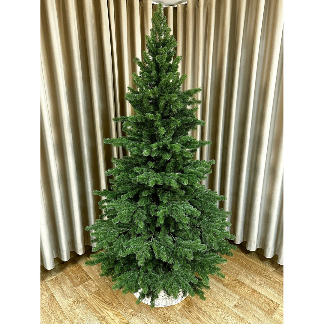 Árbol de Navidad artificial, abeto natural, 100% PE, altura 230 cm