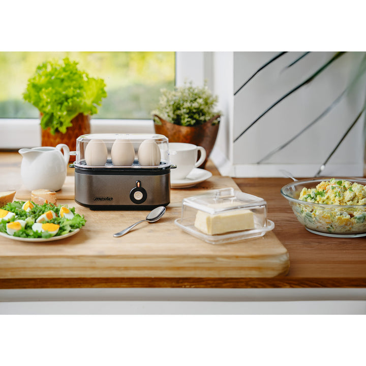 Cocedor de huevos Mesko para 3 huevos, potencia 210W, fase de cocción seleccionable, indicador luminoso, MS 4485