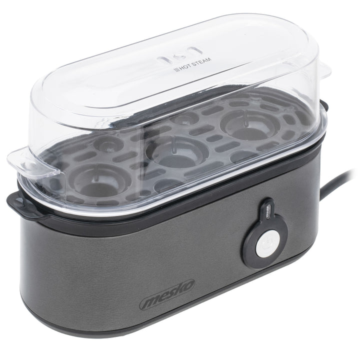 Cocedor de huevos Mesko para 3 huevos, potencia 210W, fase de cocción seleccionable, indicador luminoso, MS 4485
