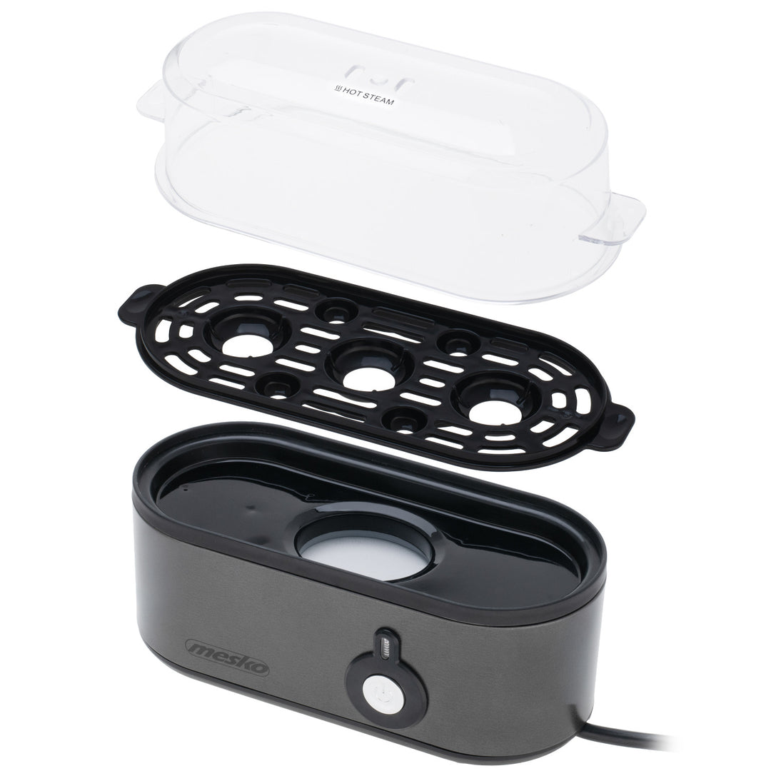 Cocedor de huevos Mesko para 3 huevos, potencia 210W, fase de cocción seleccionable, indicador luminoso, MS 4485