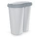 Papelera Compacta R Duo, gris/gris ceniza, capacidad 40L, un compartimento, dos tapas, NDRF40-429U_427C