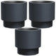Maceta HEOS resistente a heladas, antracita, capacidad 40L, con inserto de 20L, DBHEN400-S433, 3 piezas