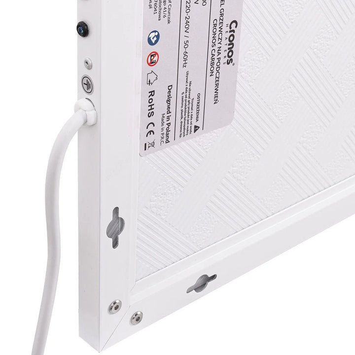 Calefactor por infrarrojos Cronos, 800 W, superficie mate, ultrafino, Carbon P800