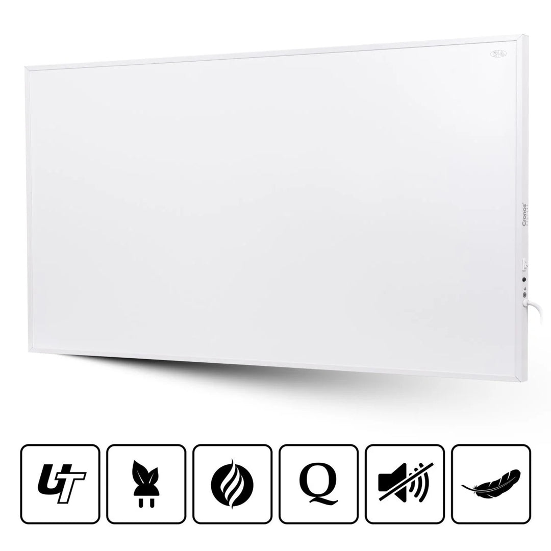 Calefactor infrarrojo Cronos, 1000W, superficie mate, ultrafino, Carbono P1000