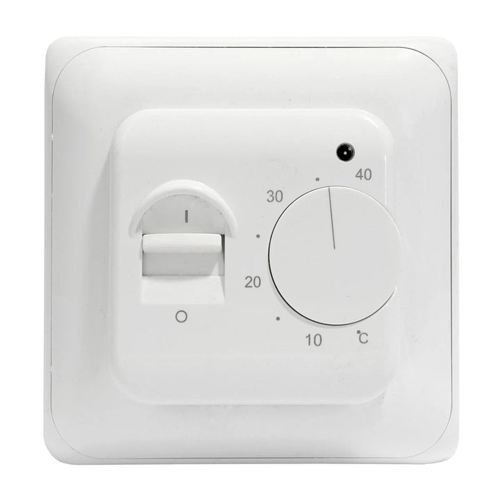 Termostato para lámina, estera calefactora Cronos, rango 5°C - 40°C, montaje empotrado, sonda NTC de 3 metros, AC308/M5