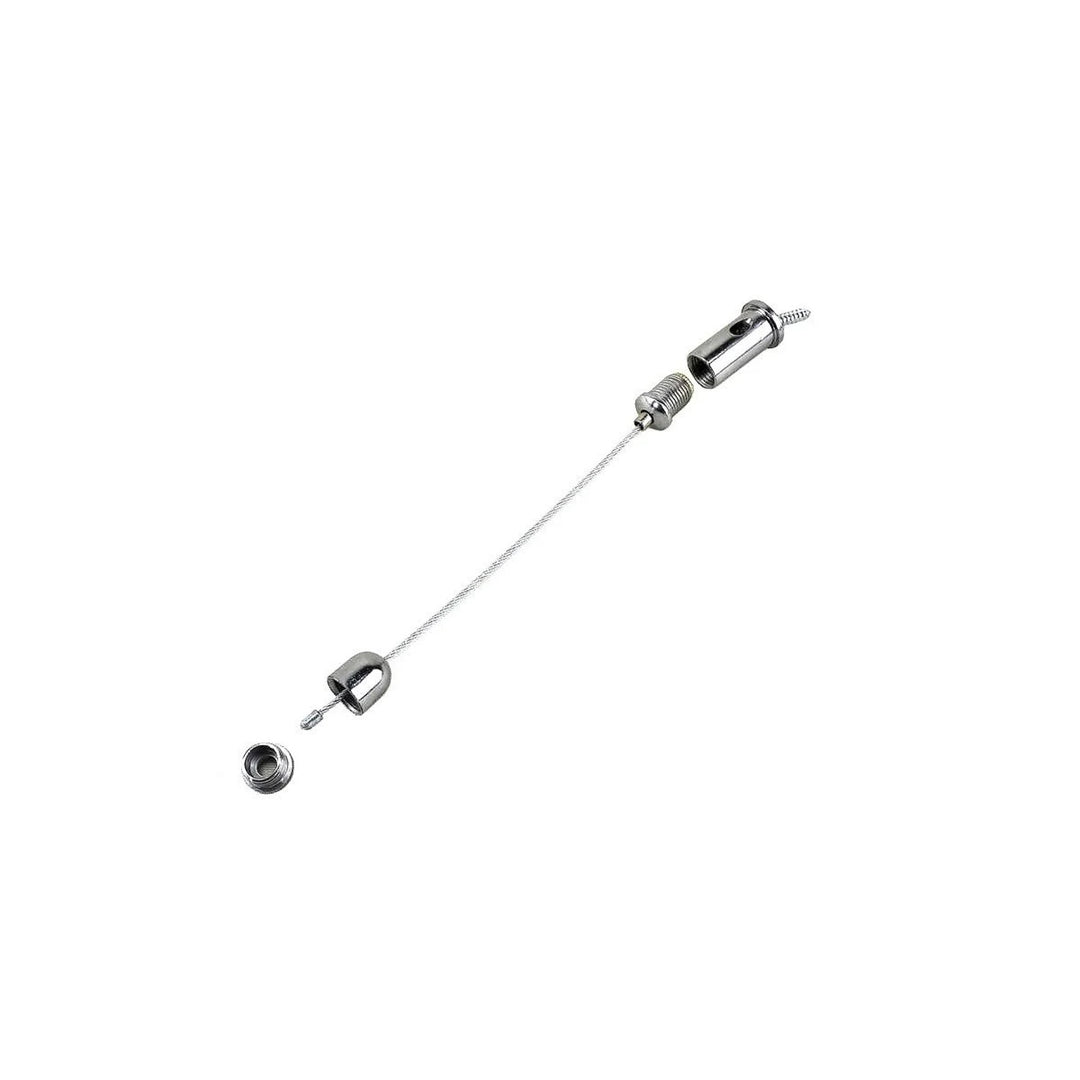 Kit de montaje en techo para tubos radiantes Cronos, longitud del cable 1 m, en acero inoxidable